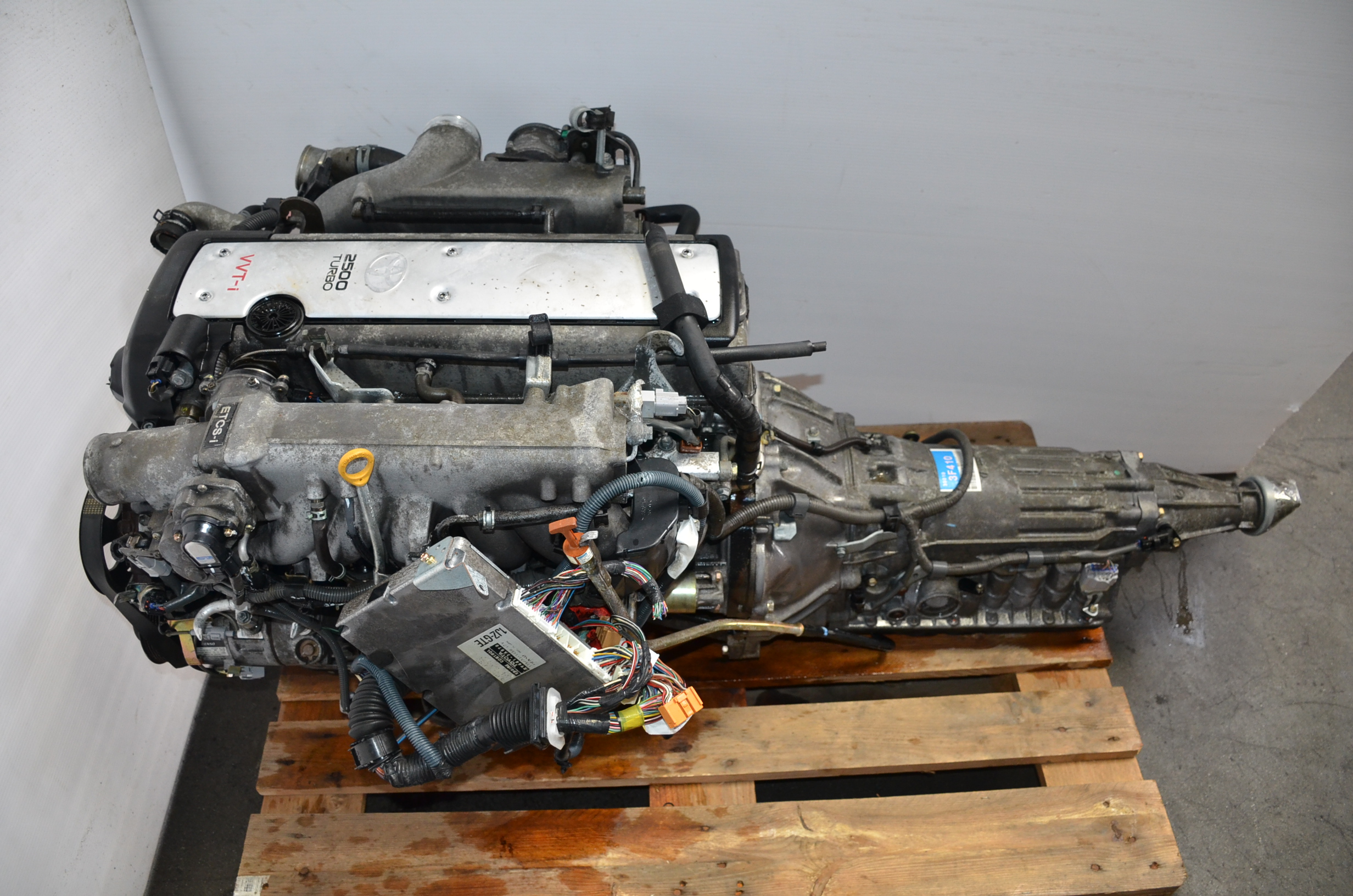JDM TOYOTA 1JZGTE VVTI TURBO ENGINE 1JZ FRONT SUMP TRANS WIRING ECU 1JZ